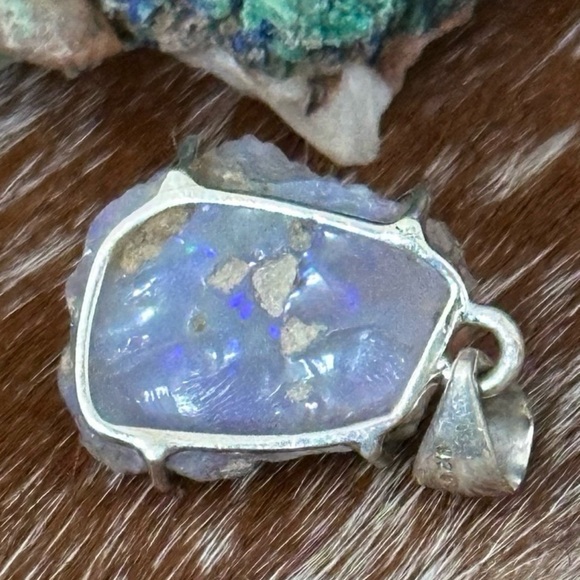 Genuine Ethiopian rough raw sterling silver pendant - Picture 2 of 5
